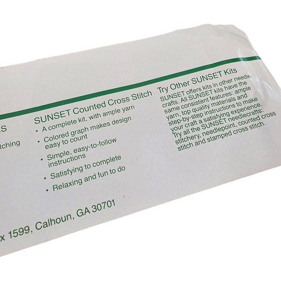 Vintage SUNSET “Following the Star” Counted Cross Stitch Christmas Stocking Kit - Picture 5 of 6